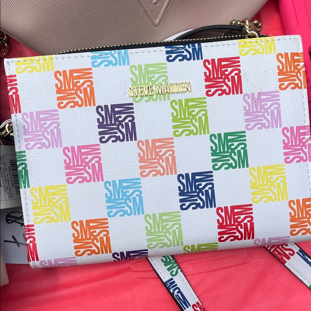 Steve Madden Colorful Logo Clutch